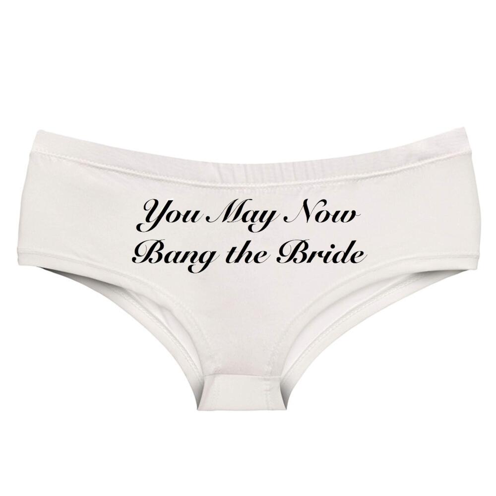9118 Bachelorette Bridal Hipster Panties- You May Now Bang Bride, XL